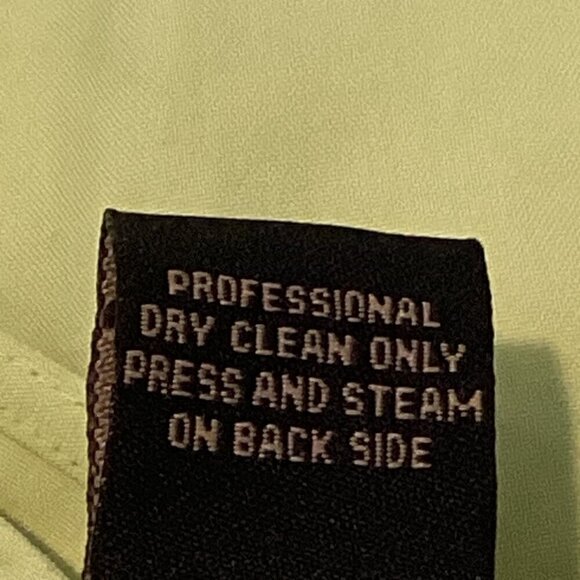 Silkland 100% Silk Sleeveless Button Up Top Beaded Sz L Pastel Lime Green 283D - Picture 7 of 7